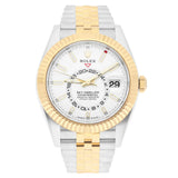 Rolex Sky-Dweller 326933-0010 42mm Two-Tone White Dial Jubilee Bracelet Watch 2022