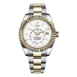 Rolex Sky-Dweller 326933 42mm White Dial Yellow Gold and Stainless Steel Oyster Bracelet Watch 2021