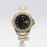 Rolex Submariner Date 16613 Black Dial Diamond Bezel Two-Tone 40mm Men's Watch