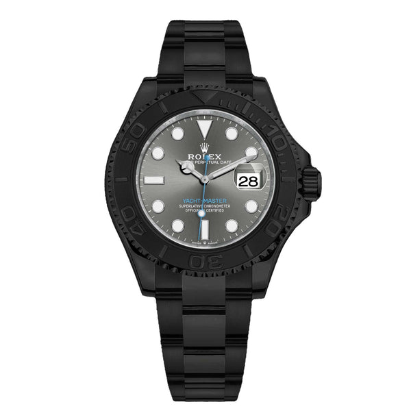 Rolex Yacht-Master 116622 40mm Black PVD Steel Platinum Dial Oyster Bracelet