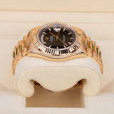 Rolex Day-Date II 218235 Black Dial 41mm 18k Everose Gold President Bracelet