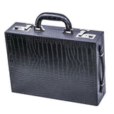 8-Watch Travel Briefcase in Black PU Leather with Key Locks