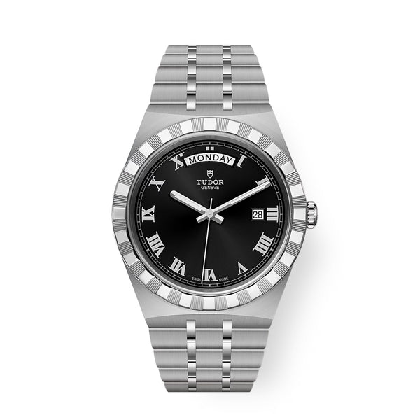 Tudor Royal M28600-0003 41mm Black Sunray-Finish Roman Numeral Dial Steel Bracelet