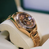 Rolex Sky-Dweller 326935-0003 Everose Gold 42mm Chocolate Arabic Dial