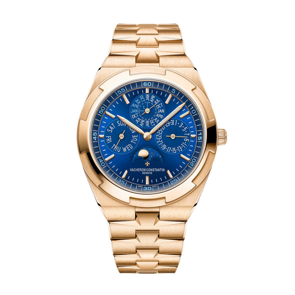 Vacheron Constantin Overseas Perpetual Calendar 4300V/220R-B509 41.5mm Pink Gold Blue Dial
