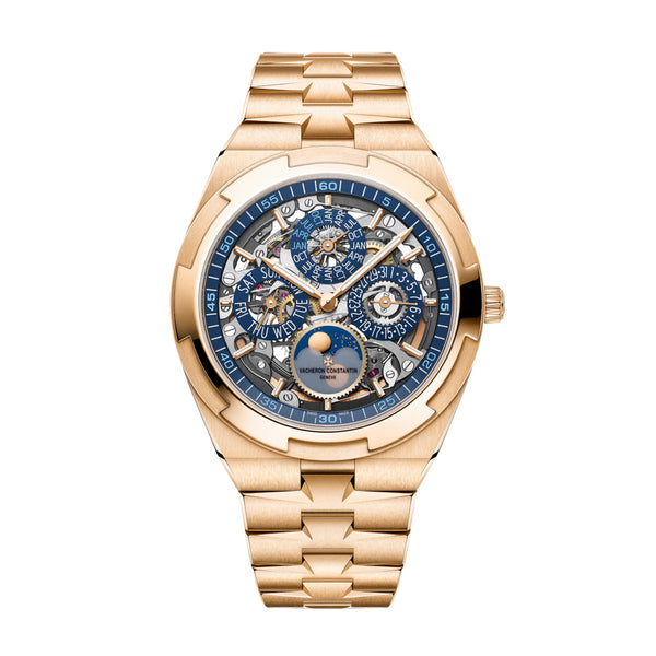 Vacheron Constantin Overseas Perpetual Calendar 4300V/220R-B642 Skeleton Dial 18K Pink Gold 41.5mm