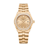 Vacheron Constantin Overseas 4605V/200R-B968 35mm Pink Gold Golden Dial Diamond-Set Bezel