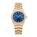 Vacheron Constantin Overseas 4605V/200R-B978 35mm Pink Gold Blue Dial Diamond-Set Bezel