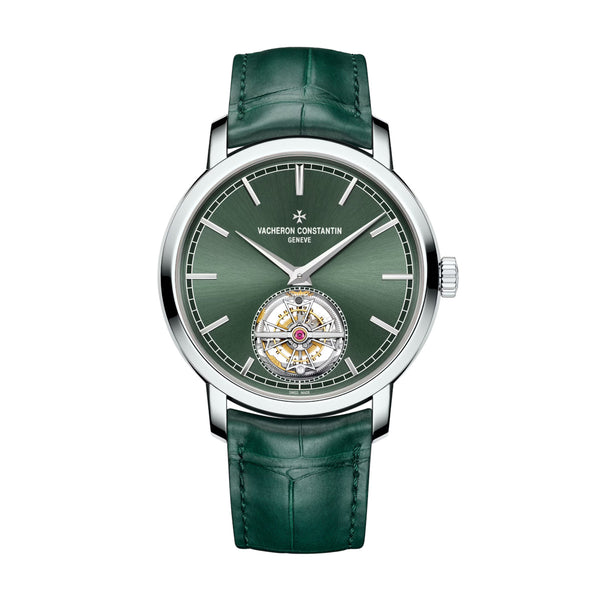 Vacheron Constantin Traditionnelle Tourbillon 6000T/000P-H025 Green Dial Platinum 41mm