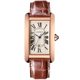Cartier Tank Américaine W2609156 Large Model in 18k Rose Gold with Leather Strap
