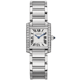 Cartier Tank Française W4TA0008 Steel Diamond-Set Watch 25mm