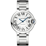 Cartier Ballon Bleu W6920046 36mm Steel Watch with White Guilloché Dial