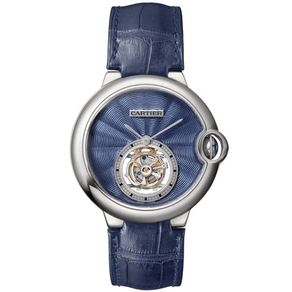 Cartier Ballon Bleu W6920105 Flying Tourbillon 39mm White Gold Blue Enamel Dial
