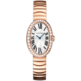 Cartier Baignoire WB520002 Small Model 18K Pink Gold Diamond Watch