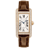 Cartier Tank Américaine WB704751 Medium Model in 18k Rose Gold with Diamond Bezel