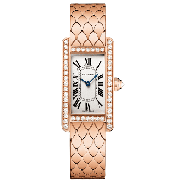 Cartier Tank Américaine Small WB710008 18K Pink Gold Diamond-Set Watch