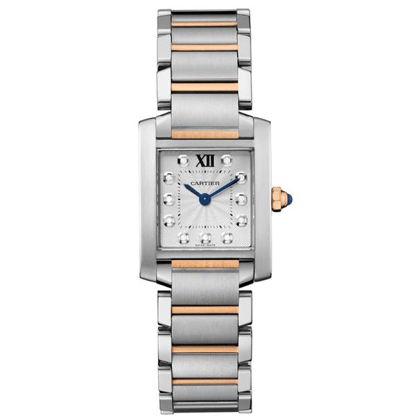 Cartier Tank Française WE110004 Small Model Steel and Pink Gold Watch