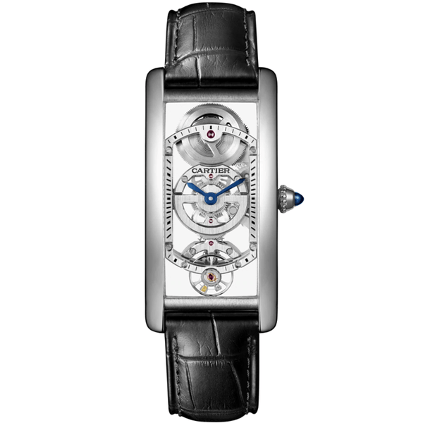 Cartier Tank Cintrée Skeleton WHTA0009 Platinum 33.75mm