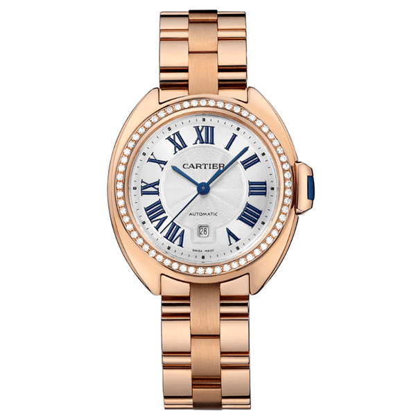 Cartier Clé de Cartier 31mm 18K Rose Gold Diamond Bezel Watch WJCL0003