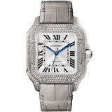 Cartier Santos De Cartier WJSA0006 35.1mm 18k White Gold Diamond Bezel