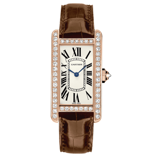 Cartier Tank Américaine WJTA0002 18k Rose Gold Diamond Small Model