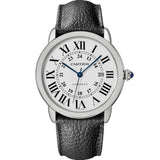 Cartier Ronde Solo WSRN0022 42mm Steel Watch with Leather Strap