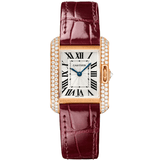 Cartier Tank Anglaise WT100013 18k Rose Gold Diamond Watch 30.2mm