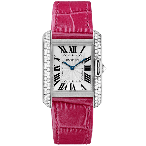 Cartier Tank Anglaise WT100030 34.7mm White Gold Diamond Watch