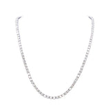 LWU 14k White Gold Graduated Diamond Tennis Necklace 18 Inch 31ct Total Weight