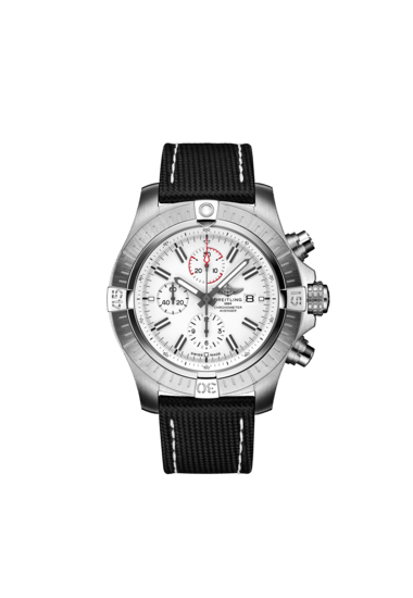 Breitling Super Avenger Chronograph 48 Ref. A133751A1A1X1 Stainless Steel White Dial