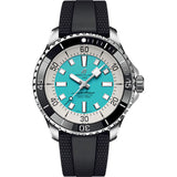 Breitling Superocean 44 Turquoise Dial Stainless Steel Rubber Strap A17376211L2S1