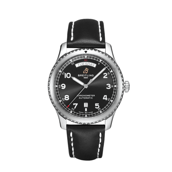 Breitling Aviator 8 Automatic Day & Date 41 Stainless Steel Black Dial A45330101B1X1