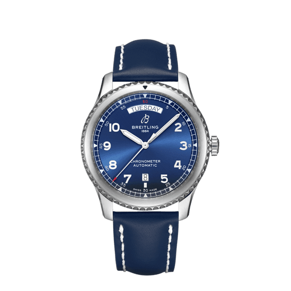 Breitling Aviator 8 Automatic Day & Date 41 Stainless Steel Blue Dial A45330101C1X5