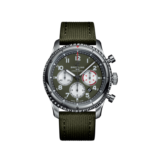 Breitling Aviator 8 B01 Chronograph 43 Curtiss Warhawk AB01192A1L1X1 Stainless Steel Military Green Dial
