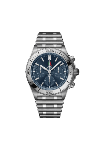 Breitling Chronomat B01 42 Frecce Tricolori Limited Edition AB01344A1C1A1 Stainless Steel Blue Dial