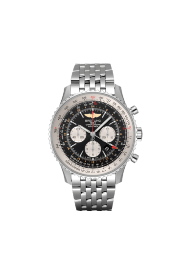 Breitling Navitimer B04 Chronograph GMT 48 AB0441211B1A1 Stainless Steel Black Dial