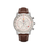 Breitling Navitimer B04 Chronograph GMT 48 AB0441211G1P1 Stainless Steel Mercury Silver Dial