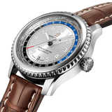 Breitling Aviator 8 B35 Automatic Unitime 43 Stainless Steel Silver Dial AB3521U01G1P1