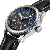 Breitling Aviator 8 B35 Automatic Unitime 43 Stainless Steel Black Dial AB3521U41B1P1
