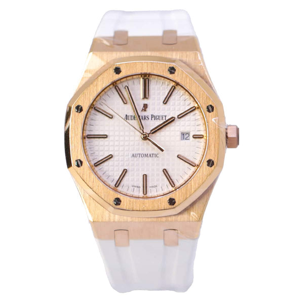 Audemars Piguet Royal Oak 15400OR.OO.1220OR.02 41mm 18K Rose Gold White Dial