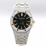 Audemars Piguet Royal Oak 15400ST Custom Diamond Black Dial 41mm Stainless Steel