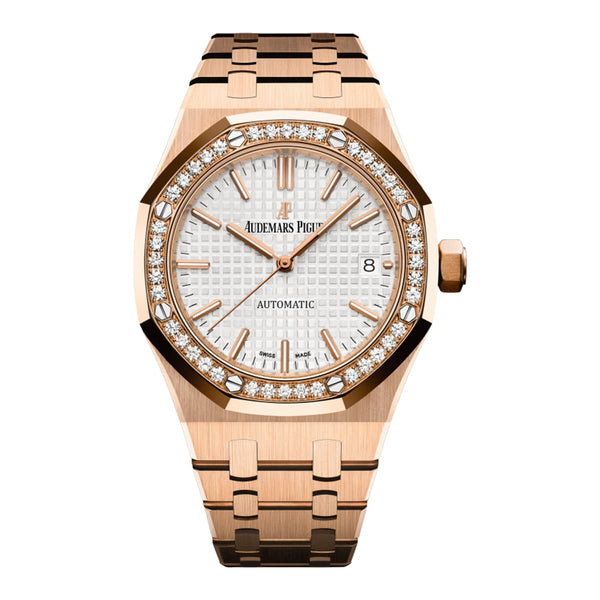 Audemars Piguet Royal Oak 15451OR.ZZ.1256OR.01 37mm Rose Gold Silver Dial