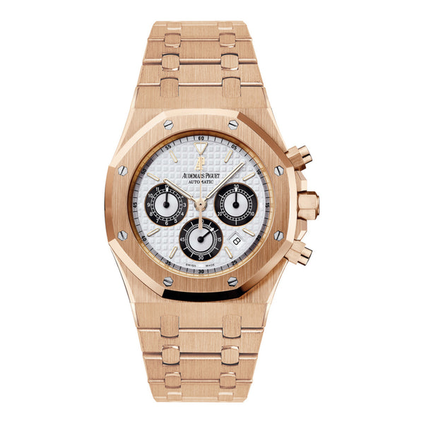 Audemars Piguet Royal Oak Chronograph 25960OR.OO.1185OR.02 in 18-Carat Pink Gold with White Dial