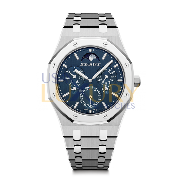 Audemars Piguet Royal Oak Perpetual Calendar Ultra Thin 26586IP.OO.1240IP.01 – 41mm Platinum, Blue Dial