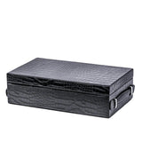12-Piece Black PU Leather Watch Box and Display Tray