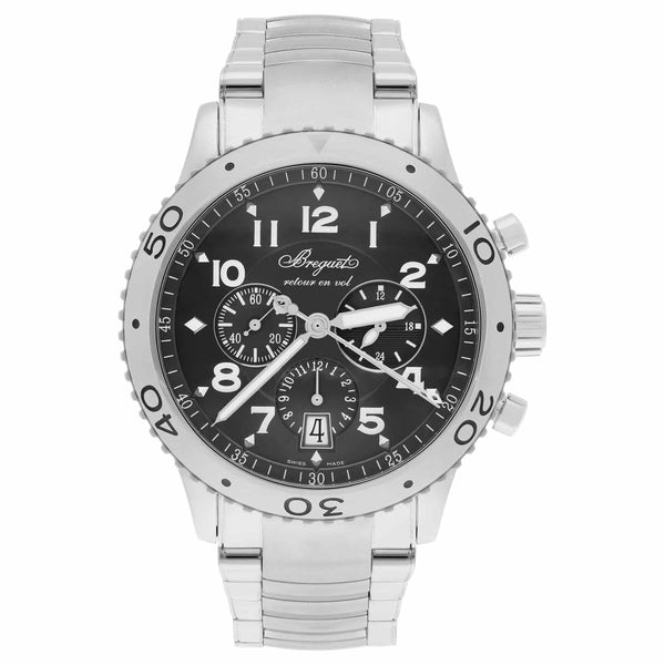 Breguet Transatlantique Type XXI Flyback Chronograph 3810ST/92/SZ9 – 42mm Steel, Grey Dial, 2019