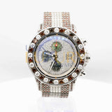 Breitling Super Avenger II Chronograph A1337111 with Custom Diamond and Ruby Bezel