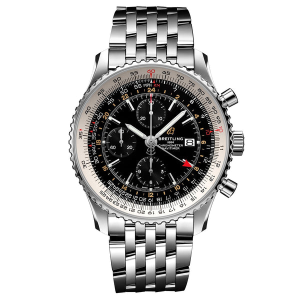 Breitling Navitimer Chronograph GMT 46 Black Dial A24322121B2A1