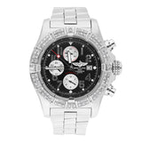 Breitling Super Avenger Chronograph 48mm Diamond Bezel Black Dial A13370