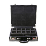 Black PU Leather Briefcase for 10 Watches and Jewelry